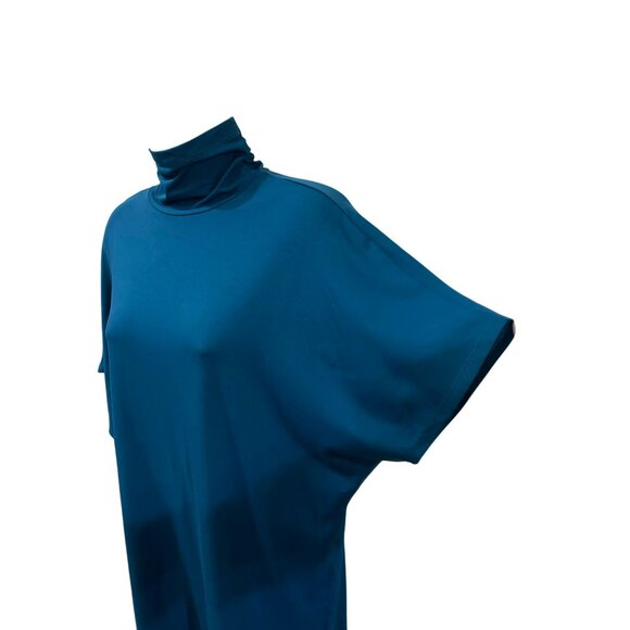 NWT Susana Monaco Teal Drop Shoulder Turtleneck Dress S Retail $83 - Picture 2 of 6